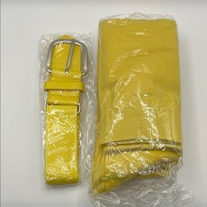 Youth‎ Softball or Baseball Yellow Belt and Sock Set